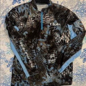 Huk Men's Swim Shirt - Black and Blue